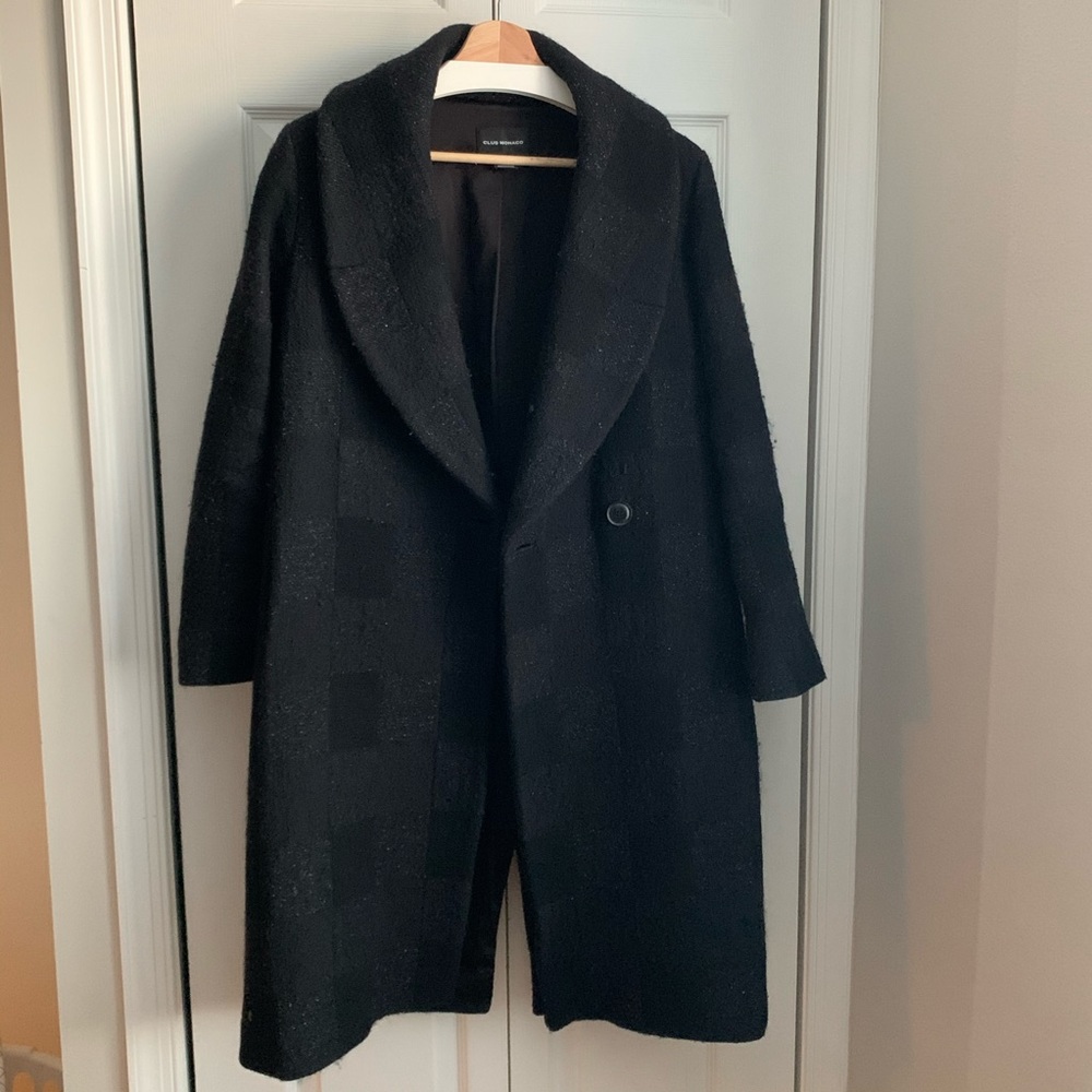 Club Monaco oversized plaid coat